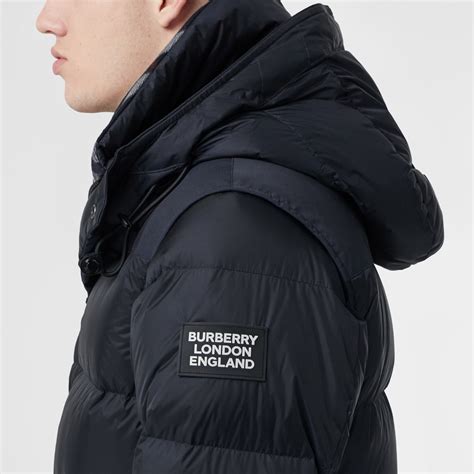 burberry mens puffer jacket|detachable sleeve puffer jacket.